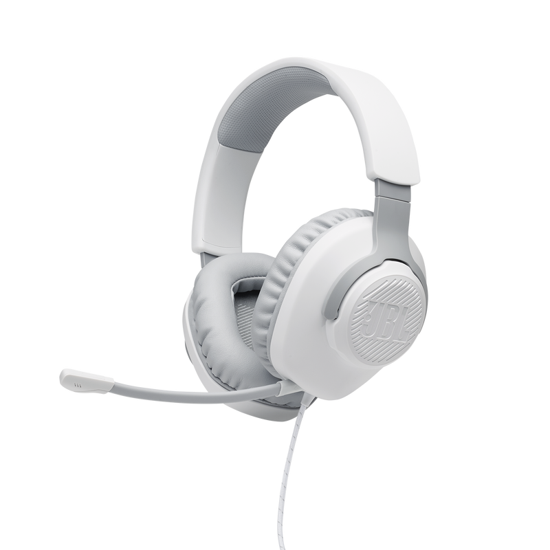 JBL Quantum 100 - White - Wired over-ear gaming headset with flip-up mic - Detailshot 8 image number null